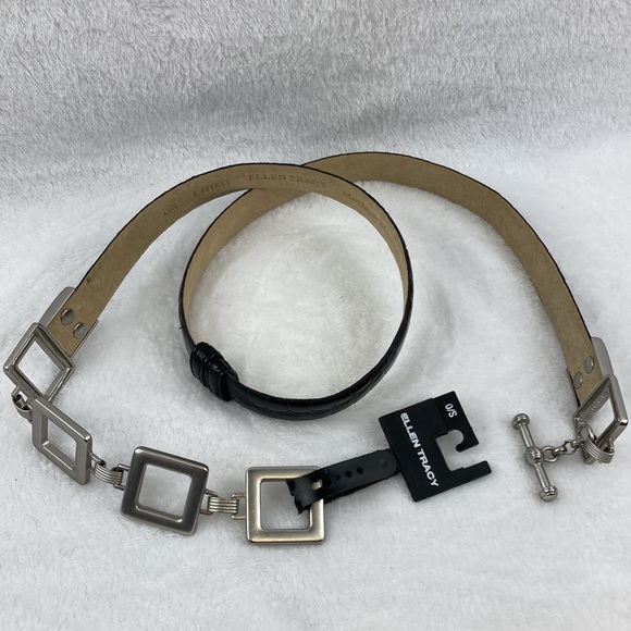 Ellen Tracy Women’s NWOT Reptile Embossed Belt OS - Picture 2 of 8